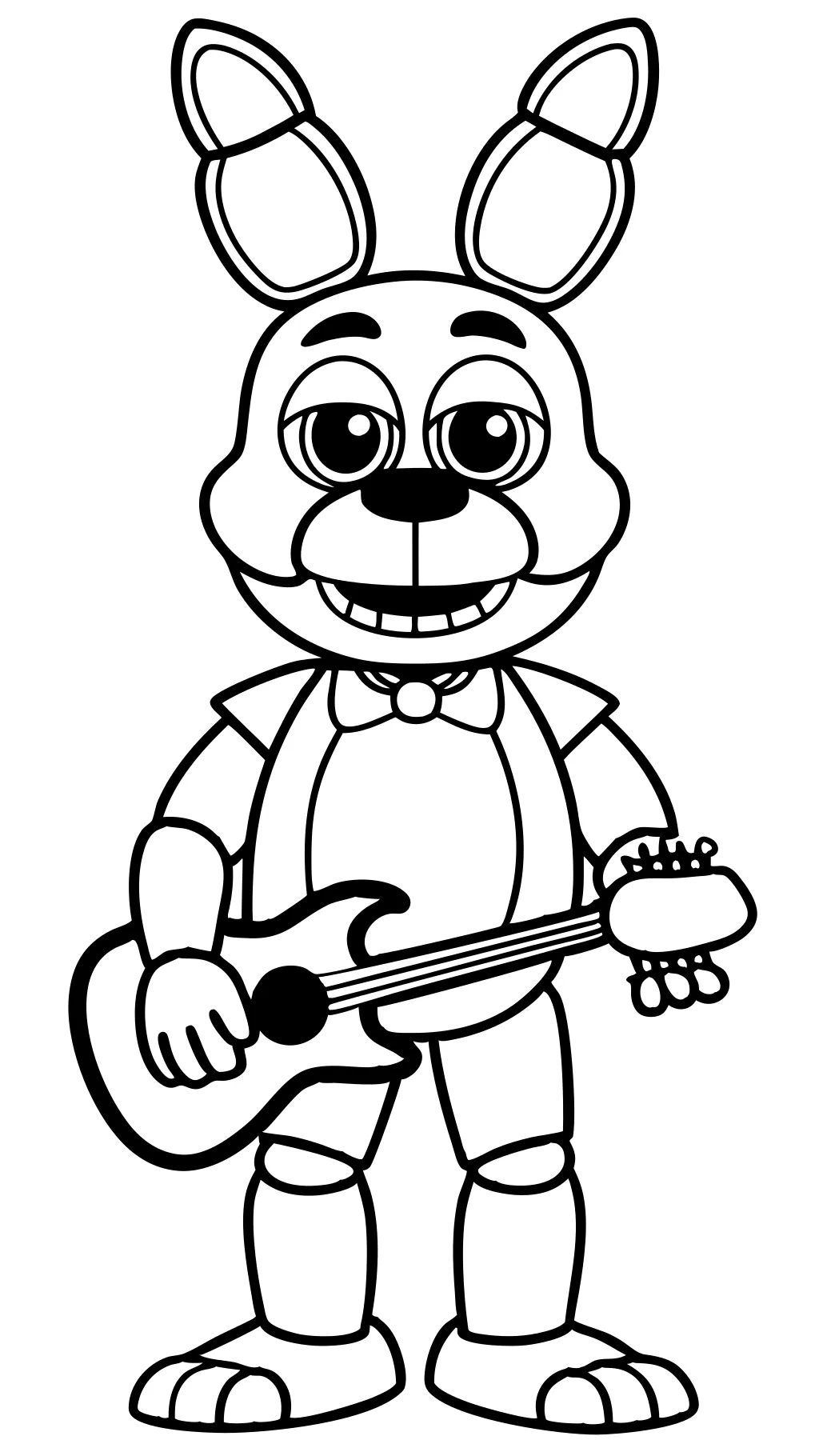 Bonnie Five Nights en las páginas para colorear de Freddy